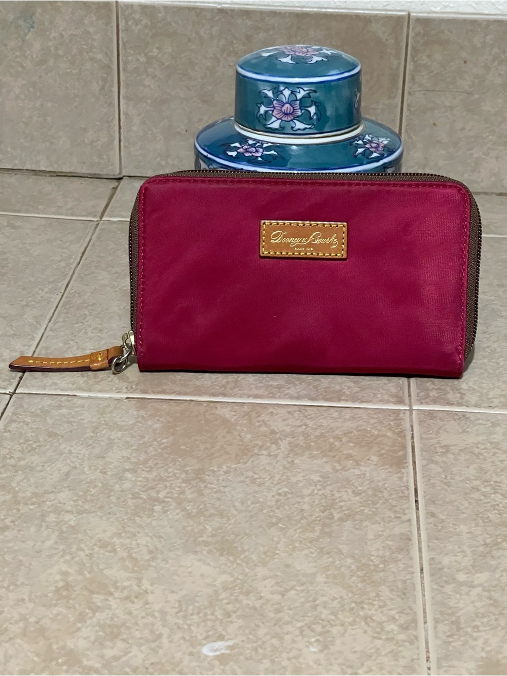 Dooney & Bourke Raspberry Zip-Around Wallet